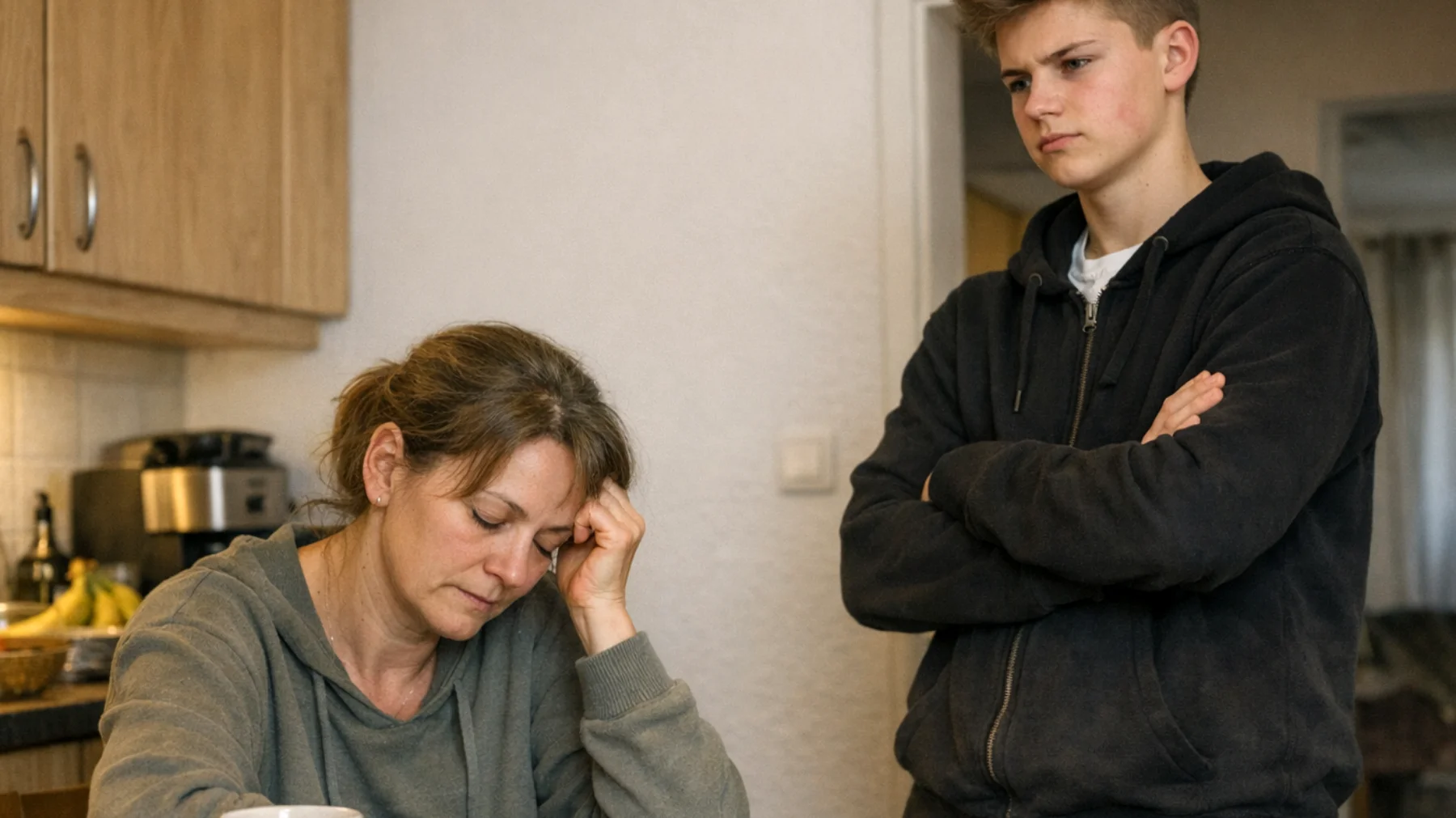 Die Eltern haben große Schwierigkeiten, ihren Jugendlichen gegenüber klare Grenzen zu setzen und 'Nein' zu sagen. Wenn die Jugendlichen etwas fordern – sei es mehr Freizeit, spätere Ausgehzeiten oder den Kauf neuer Dinge – geben die Eltern häufig nach, auch wenn sie innerlich wissen, dass es nicht das Richtige ist. Dies führt dazu, dass die Jugendlichen die elterliche Autorität zunehmend nicht mehr respektieren und immer mehr einfordern."