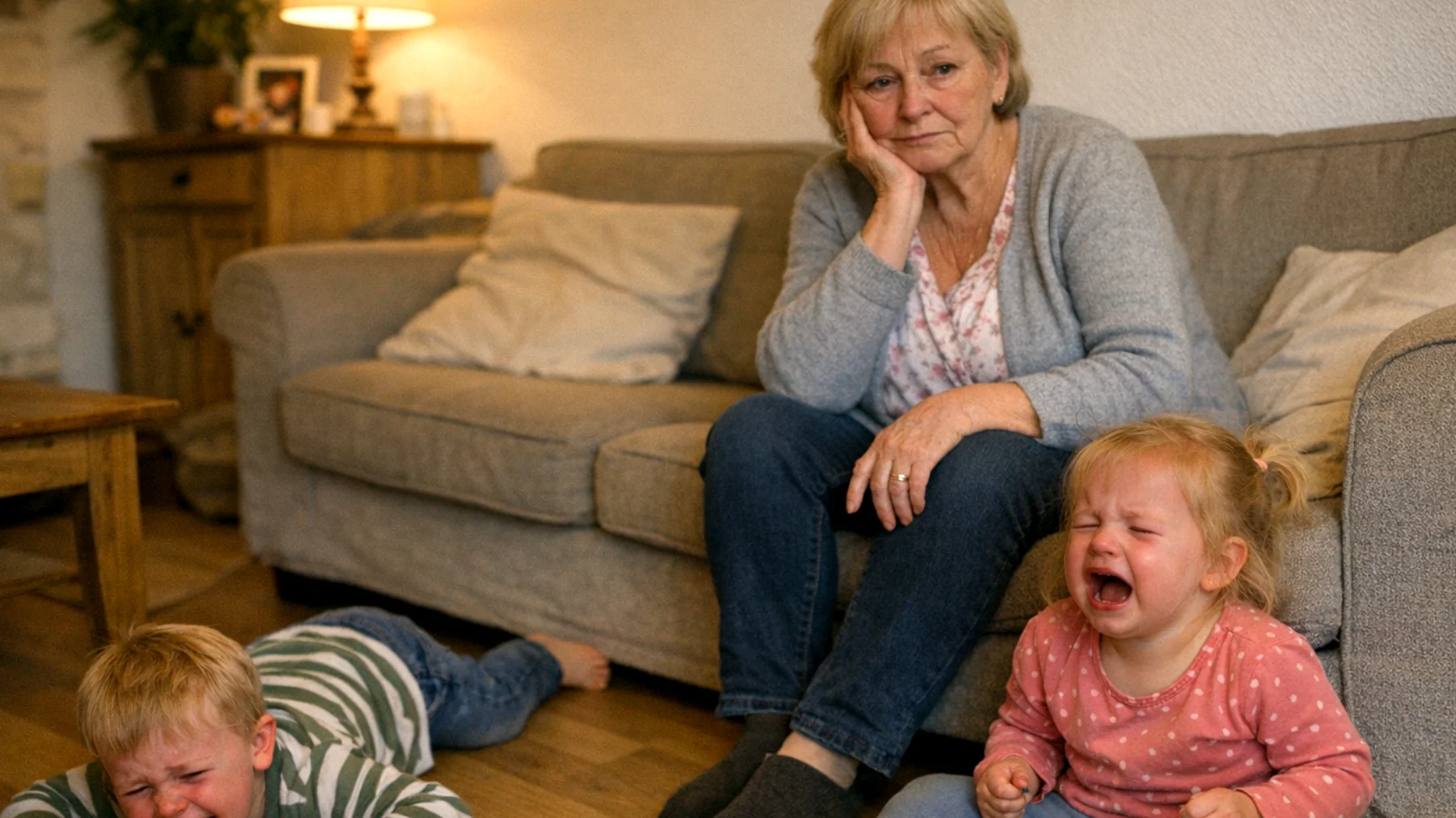 Die Oma beobachtet, dass ihre kleinen Enkelkinder bei der kleinsten Schwierigkeit oder Ablehnung sofort in Tränen ausbrechen, schreien oder wütend werden – zum Beispiel wenn ein Spiel nicht so läuft wie gewünscht, wenn sie beim Essen etwas nicht mögen oder wenn sie nicht sofort bekommen, was sie wollen. Die Oma weiß nicht, wie sie ruhig und liebevoll reagieren soll, ohne die Situation zu verschlimmern oder die Kinder zu verwöhnen."